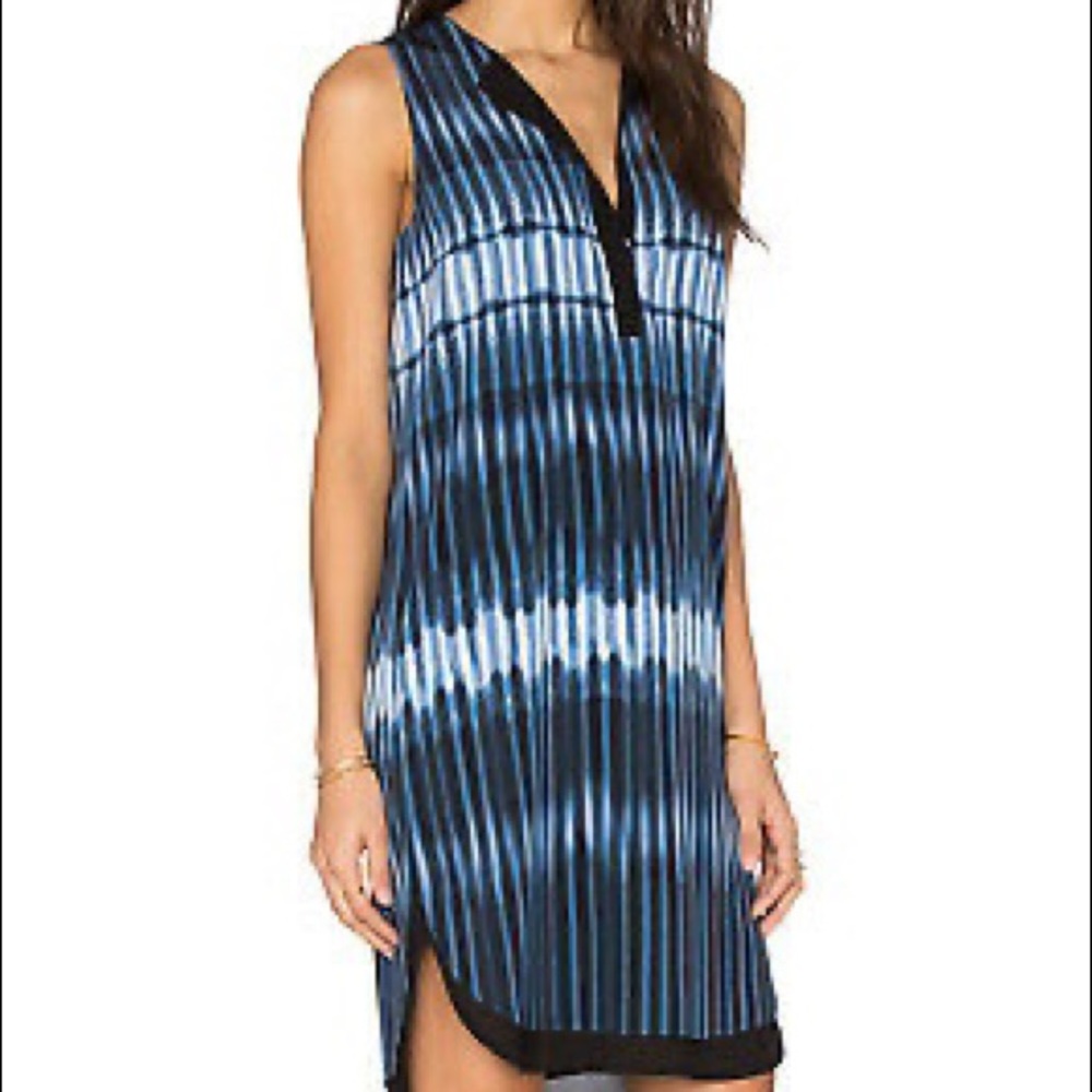 NEW! VINCE Sleeveless Silk Tie Dye Dress
